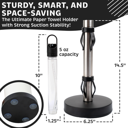 Traction System For One-Handed Tear with Non-Slip, Weighted Base | Built-In Spray Pump