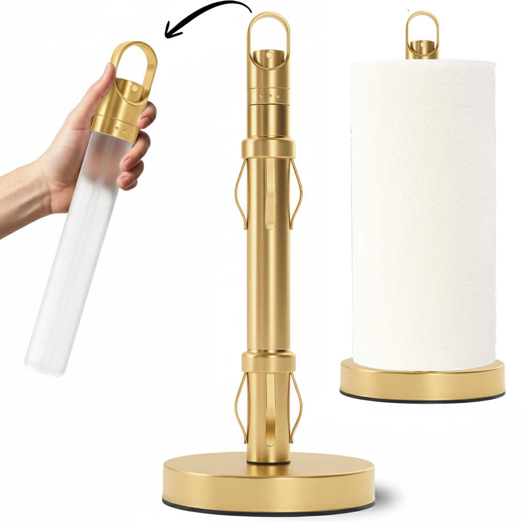 Traction System For One-Handed Tear with Non-Slip, Weighted Base | Built-In Spray Pump